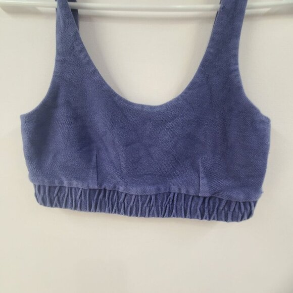 Fabletics Women's Nala Fleece Bra Athletic Scoop Neck Blue Size XS - Picture 7 of 9